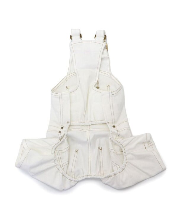 PET PARADISE Ｌｅｅ ホワイトデニム オーバーオール 小型犬 ホワイト