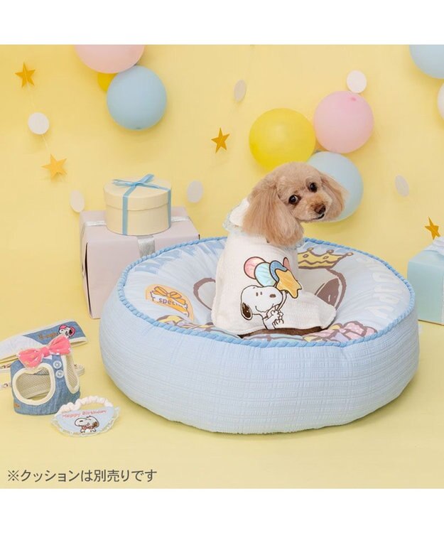 PET PARADISE スヌーピー バースデー ポンチョ 小型犬 オフホワイト