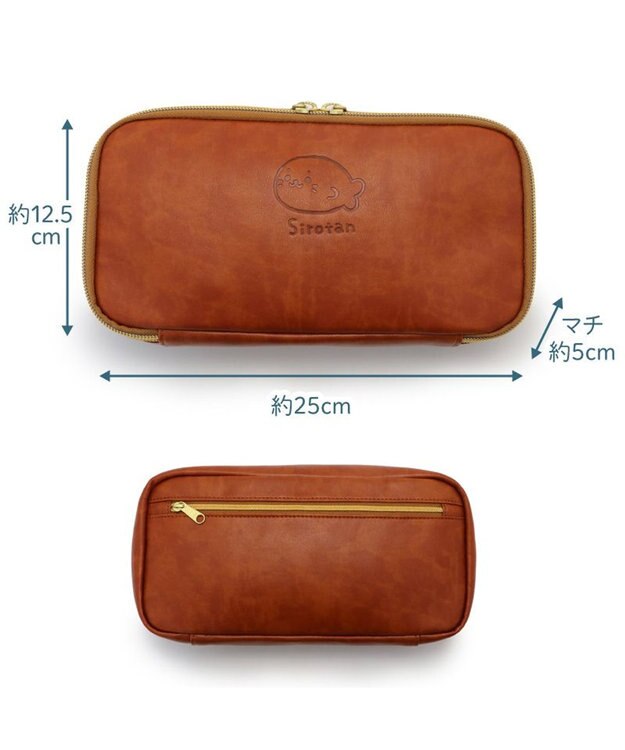 Mother garden しろたん 合皮 ガジェットポーチ 茶系