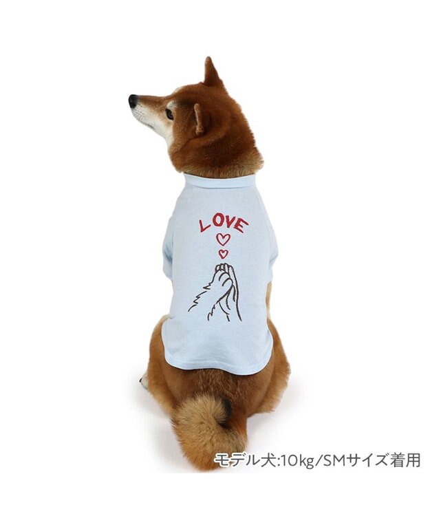 PET PARADISE ペットパラダイス Mai Kuraki　LOVE  ペットTシャツ 《ブルー》 中型犬 ブルー