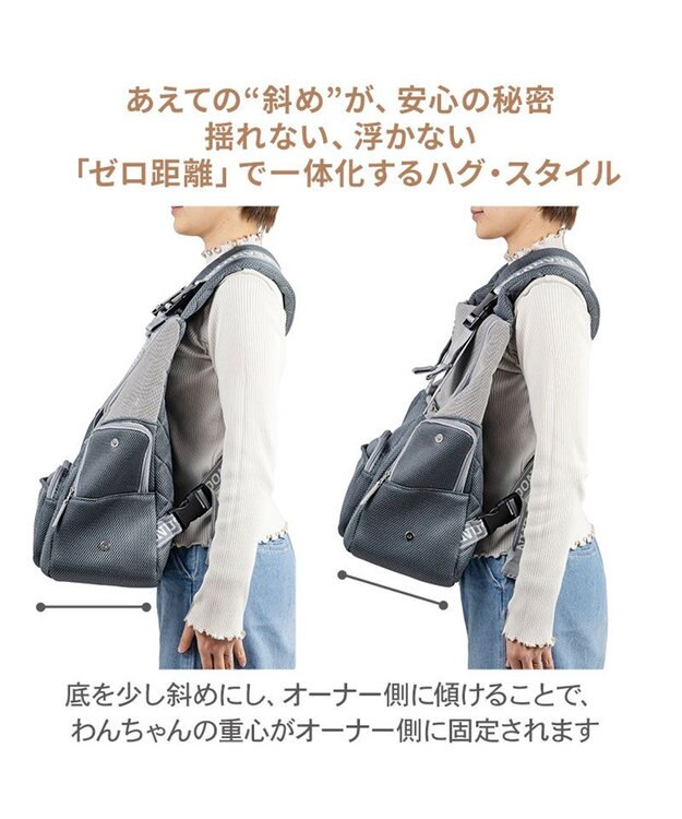 PET PARADISE スヌーピー ジョークール 優しい 抱っこハグリュック キャリー Ｌ 小型犬 チャコールグレー