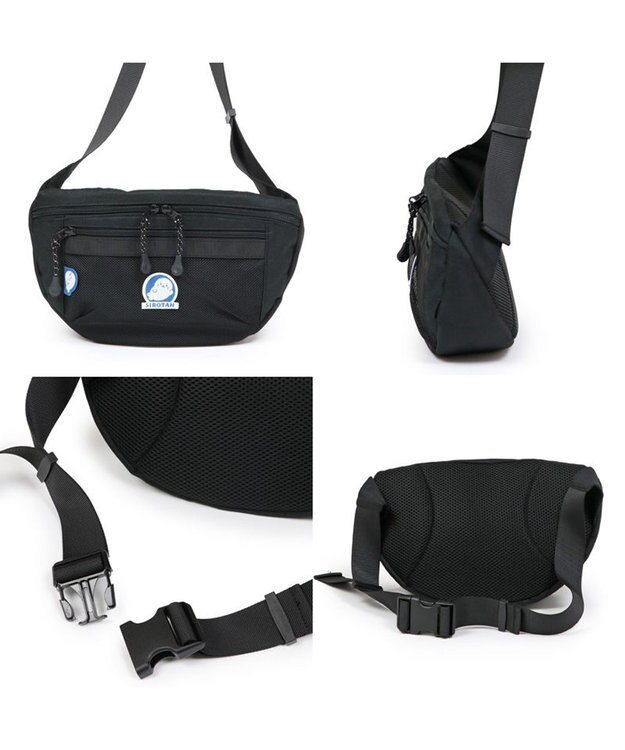 Mother garden しろたん ボディバッグ 黒色 ワンショルダー ウエストバッグ 黒