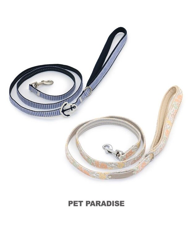PET PARADISE 犬 リード 【４Ｓ~３Ｓ】 小花柄 マリン 小花柄
