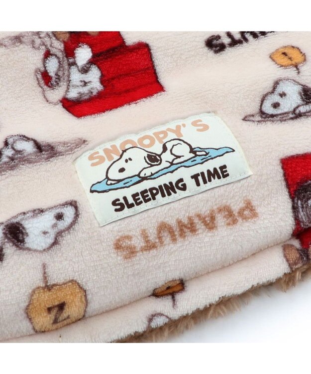 PET PARADISE スヌーピー  うたたね柄丸型マット  小型犬 径105cm ベージュ