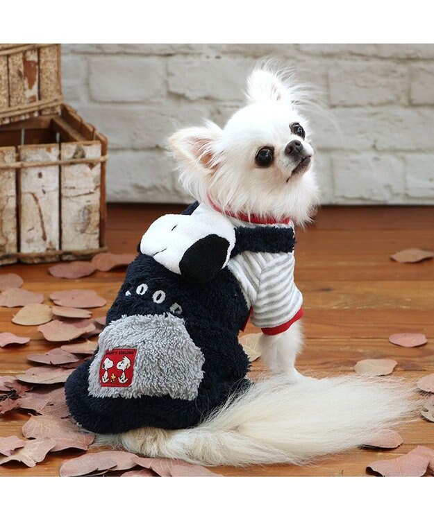 PET PARADISE スヌーピー ボアつなぎパンツ 《スヌーピー》 小型犬 スヌーピー