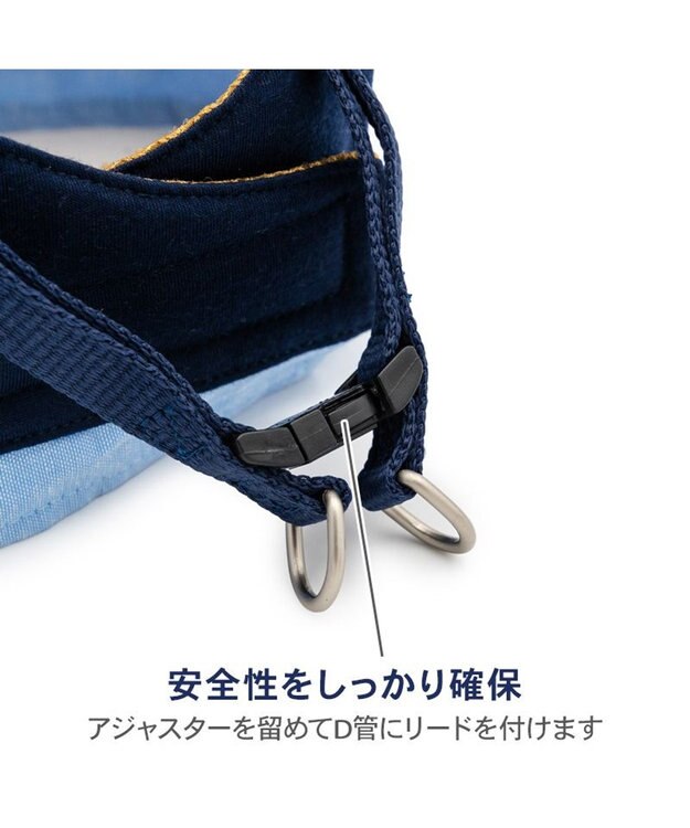 PET PARADISE ペットパラダイス 襟付きベストハーネス ３Ｓ ネイビー×ブルー