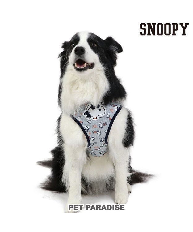 PET PARADISE 犬 ハーネス スヌーピー メッシュ ベスト ハーネス 【L】 グレー
