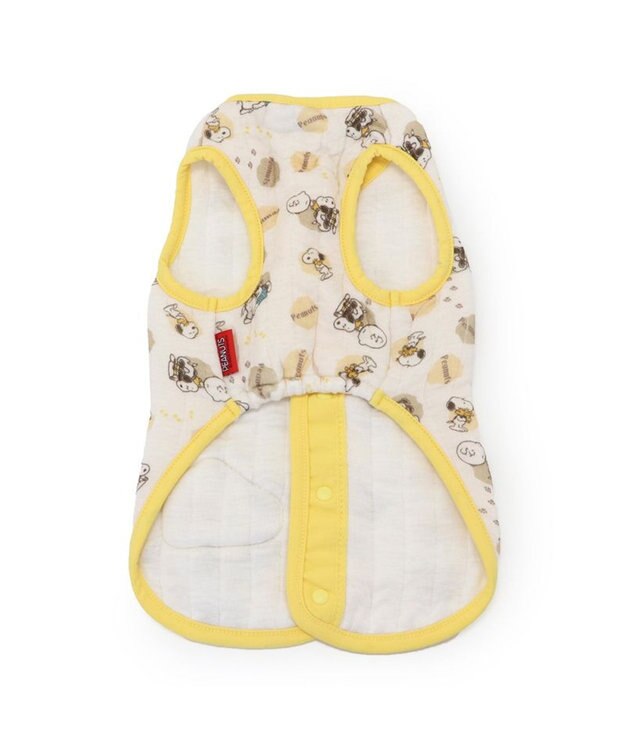 PET PARADISE スヌーピー  ふわりとキルト ベスト 《仲良し柄》 超小型犬 小型犬 ホワイト✕イエロー