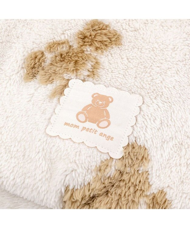 PET PARADISE ペットパラダイス  くまちゃん織り 遠赤外線  丸型 寝袋 Ｍ ホワイト×ブラウン