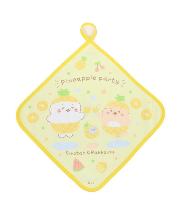Mother garden しろたん タオル2枚セット ミニタオル ループタオルセット ≪パイナップルパーティー柄≫ -
