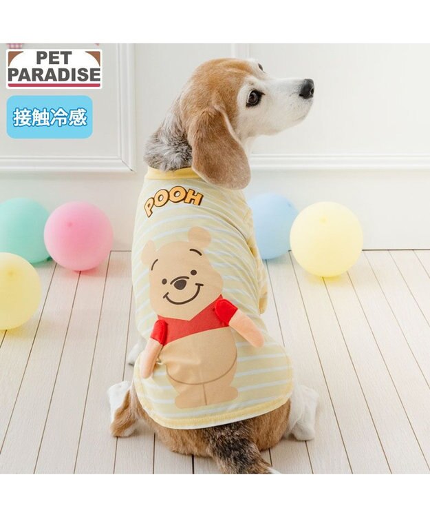 PET PARADISE ディズニー くまのプーさん 手つなぎＴシャツ 接触冷感 中型犬 大型犬 イエロー