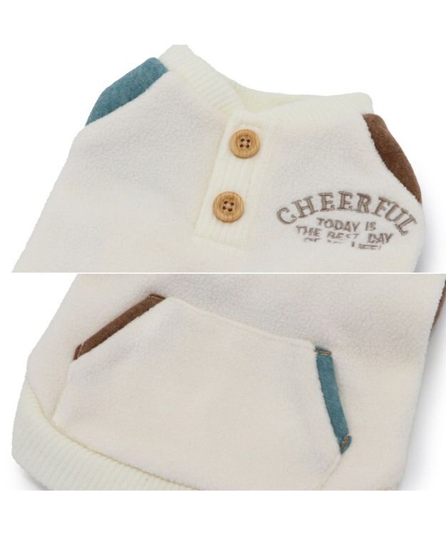 PET PARADISE ペットパラダイス ワンダフルストレッチ フリース トレーナー 《クレイジーカラー 》中型犬 大型犬 白