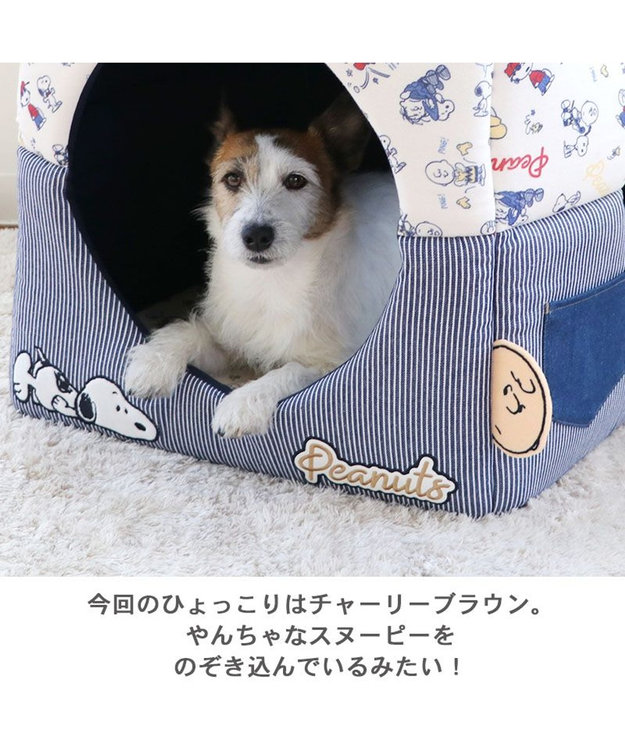 PET PARADISE スヌーピー 2wayヒッコリー ハウス (46×46cm) -