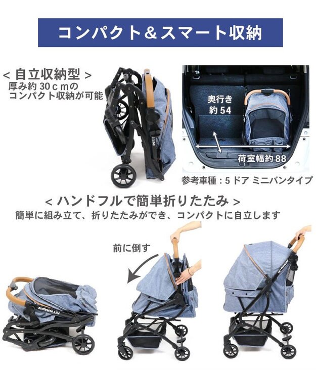 PET PARADISE smooca コンパクト ペットカート 《スモーキーグリーン》 スモーキーグリーン