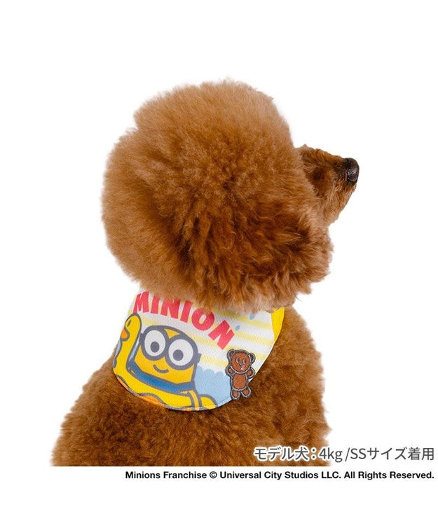 PET PARADISE ミニオン クールバンダナ 《アヒル浮輪》 小型犬 ホワイト×イエロー