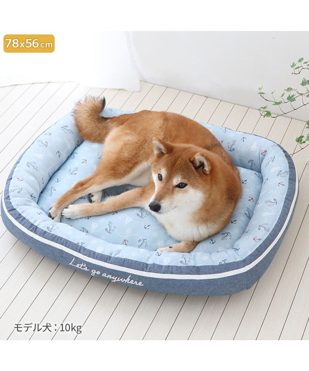 PET PARADISE ペットパラダイス クールカドラー  角型《マリン柄》 中型犬 大型犬 マリン柄