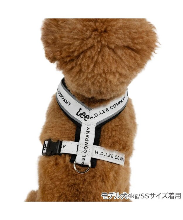 PET PARADISE Lee ロゴ アクティブ ハーネス ３Ｓ 小型犬 ホワイト×ブラック