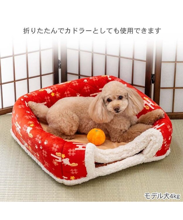 PET PARADISE ペットパラダイス こたつ ハウス 《千鳥柄》 Ｌ レッド