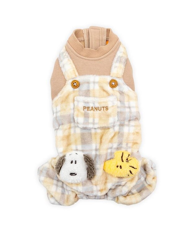 PET PARADISE スヌーピー ボア サロペット 《仲良し》 小型犬 ベージュ