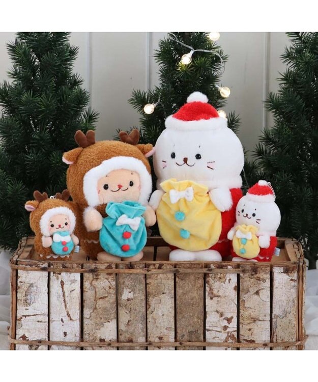 Mother garden しろたん お座り サンタクロース マスコット 19cm お座りぬいぐるみ 赤