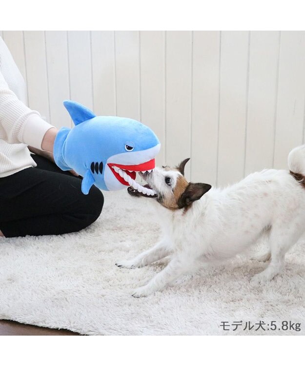 PET PARADISE  ペットパラダイス  パペット トイ サメ 水色