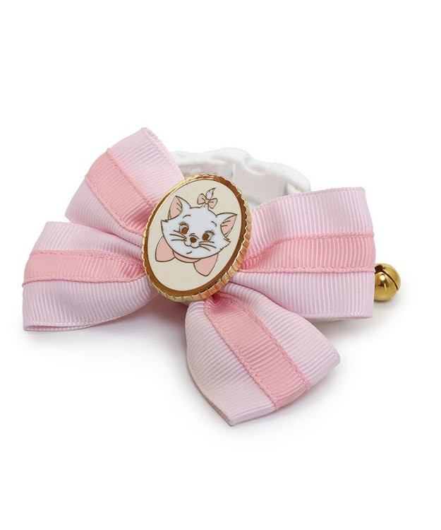 PET PARADISE ディズニー マリー 大リボン 猫首輪 S / M ピンク