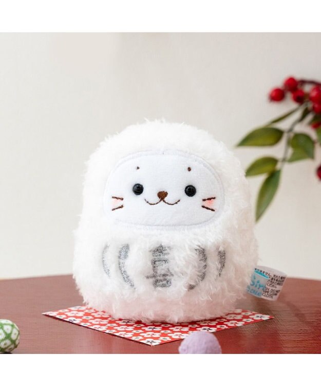 Mother garden しろたん だるまマスコット 《白》  単品 8cm 白