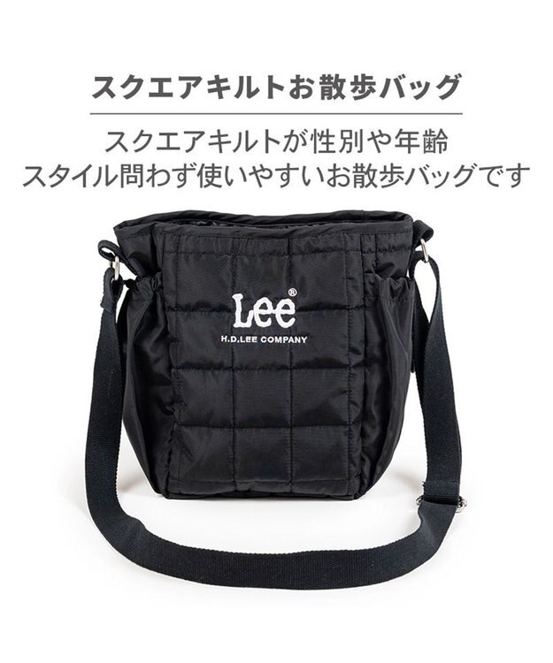 PET PARADISE Lee スクエアキルティング お散歩 バッグ ブラック