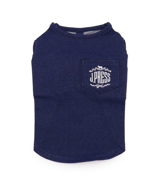 PET PARADISE J.PRESS デニム風 Tシャツ 小型犬 ダークインディゴブルー