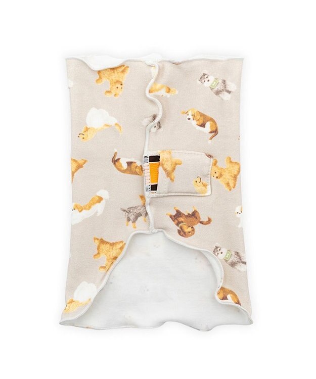 PET PARADISE ペットパラダイス makokoro ペティヒート 腹巻 《犬柄》 中型犬 大型犬 グレイッシュベージュ