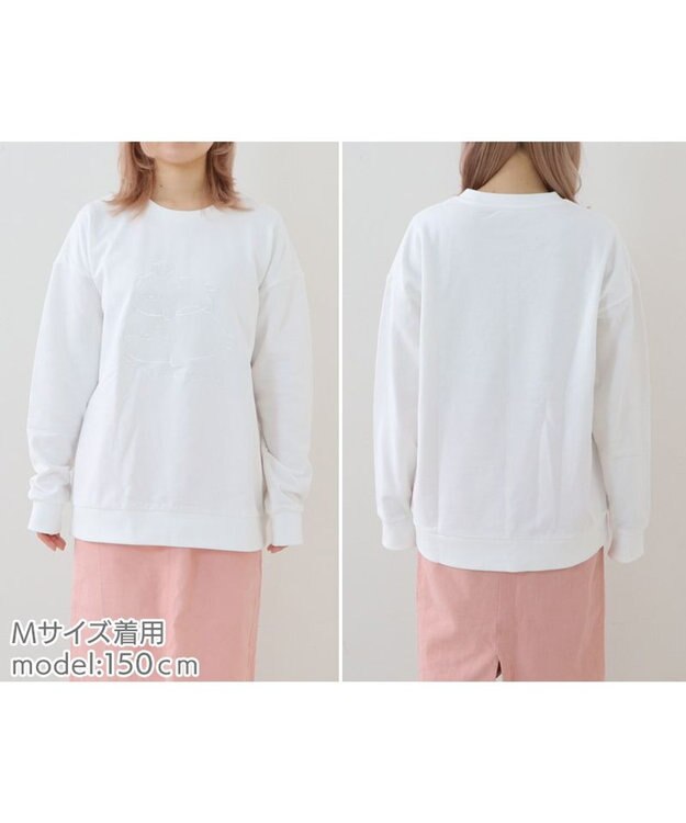 Mother garden しろたん&らっこいぬ 白刺繍トレーナー《オフホワイト》 S / M / L / XL -