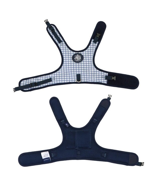 PET PARADISE J.PRESS クールベスト ハーネス 《チェック柄》 ＳＳ 小型犬 ホワイト×ブルー
