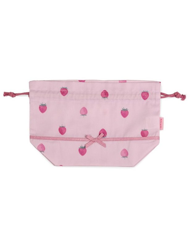Mother garden マザーガーデン 野いちご ランチ巾着 《レトロストロベリー柄》 レトロストロベリー柄
