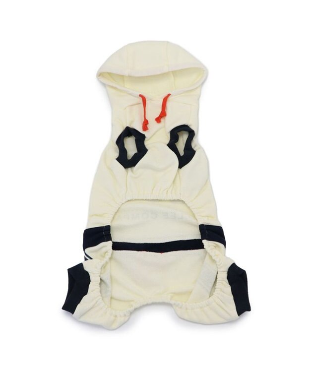 PET PARADISE Lee フード付き ロゴロンパース 小型犬 ホワイト