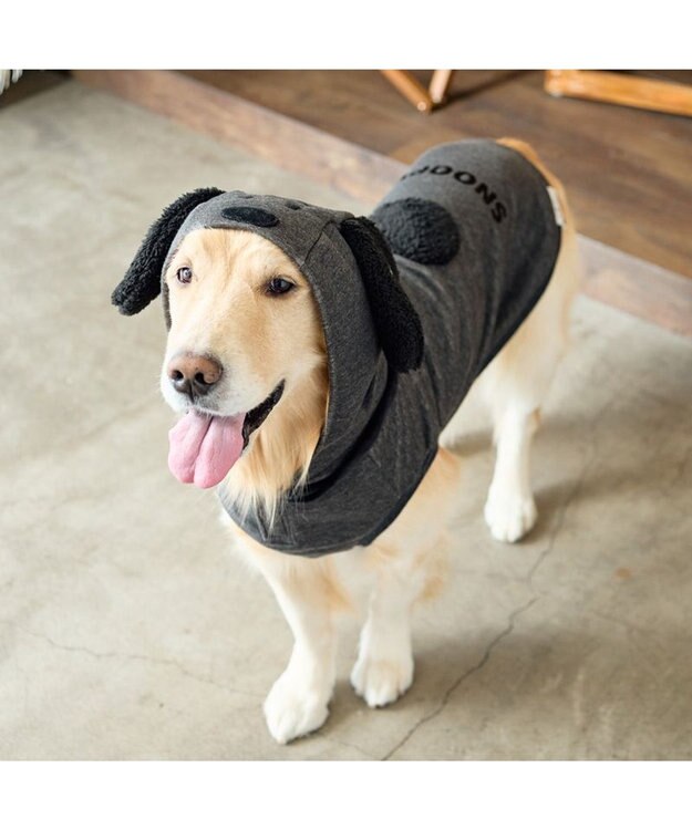 PET PARADISE スヌーピー 50s スヌーピーパーカー 《ブラック》 中型犬 大型犬 ブラック