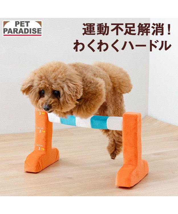 PET PARADISE ペットパラダイス わくわく ハードル トイ オレンジ