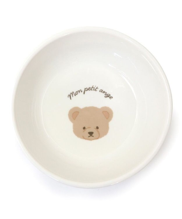 PET PARADISE ペットパラダイス 高さのある フードボウル 《テディ柄》 小型犬 オフホワイト