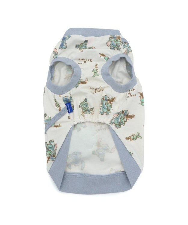 PET PARADISE ディズニー スティッチ＆スクランプ トレーナ 小型犬 ホワイト×ブルー