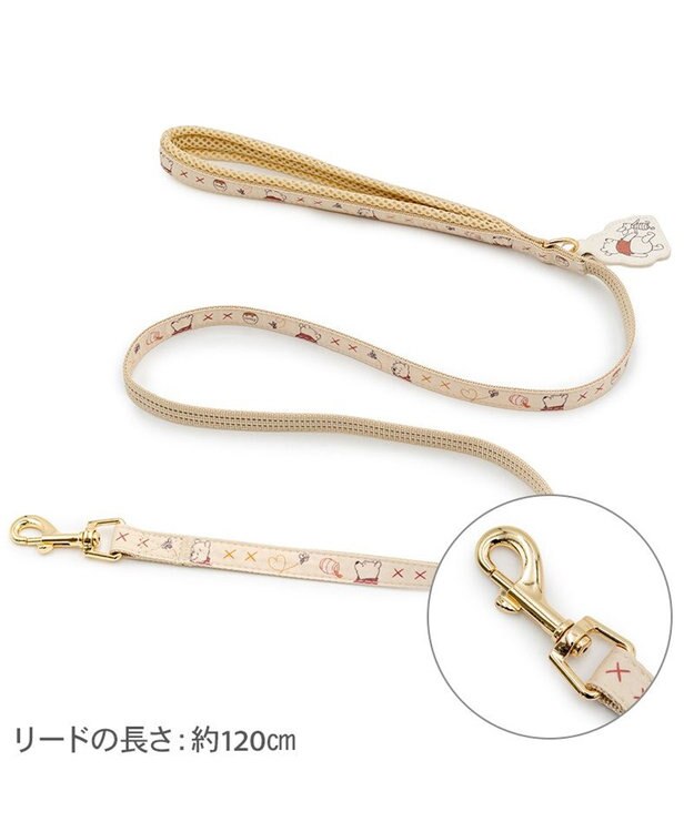 PET PARADISE ディズニー くまのプーさん リード 《はちみつ柄》 ４Ｓ～３Ｓ 小型犬 ベージュ