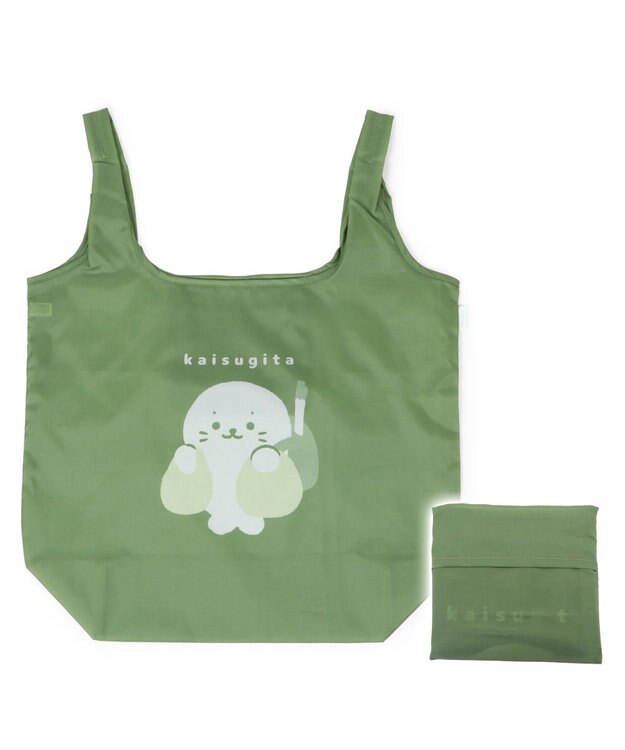 Mother garden しろたん エコバッグ 《買いすぎた》 お買い物バッグ 緑