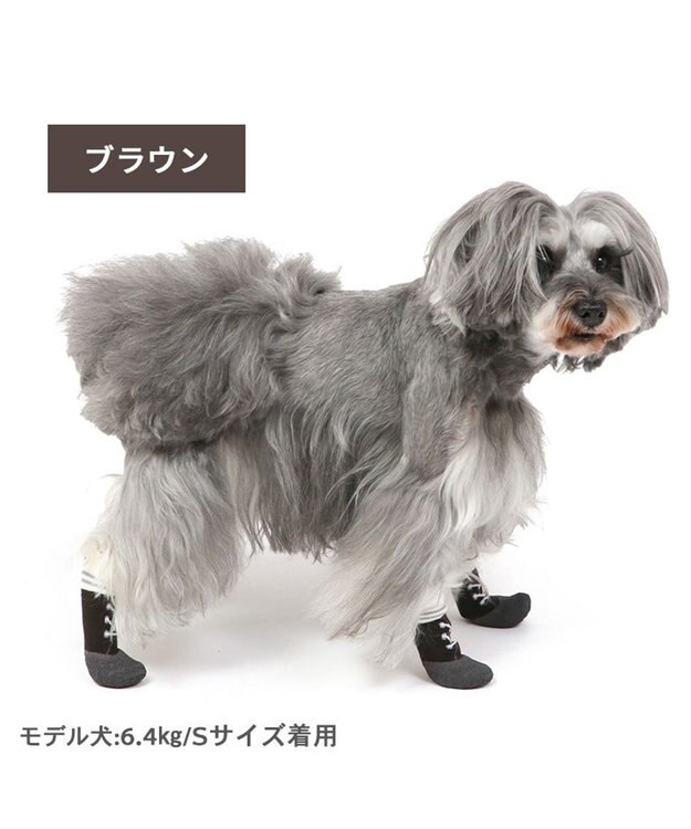 PET PARADISE 犬 靴 靴下 フィットシューズ 【Ｓ】 グリーン ブラウン ブラウン