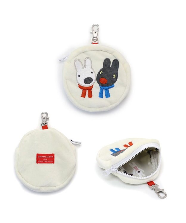 PET PARADISE リサとガスパール ポーチ付き お散歩バッグ ホワイト