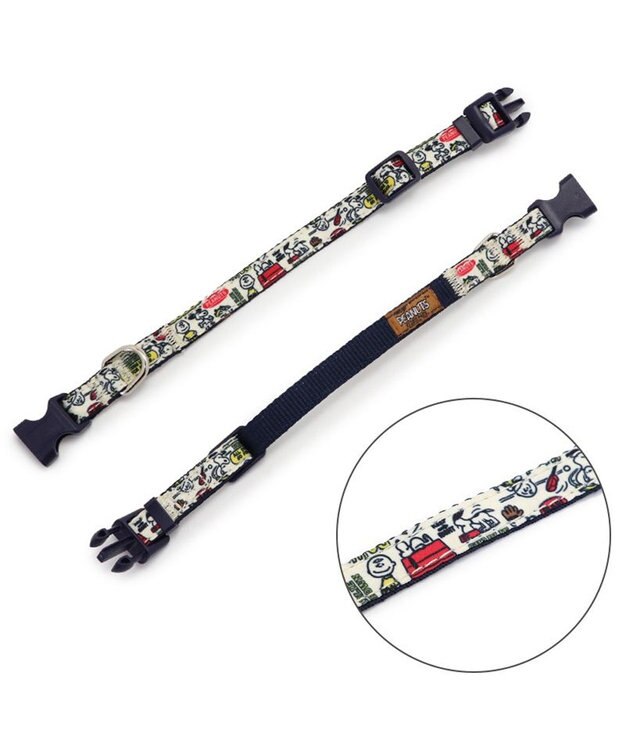 PET PARADISE スヌーピー 首輪  《ペア柄》 Ｓ レッド