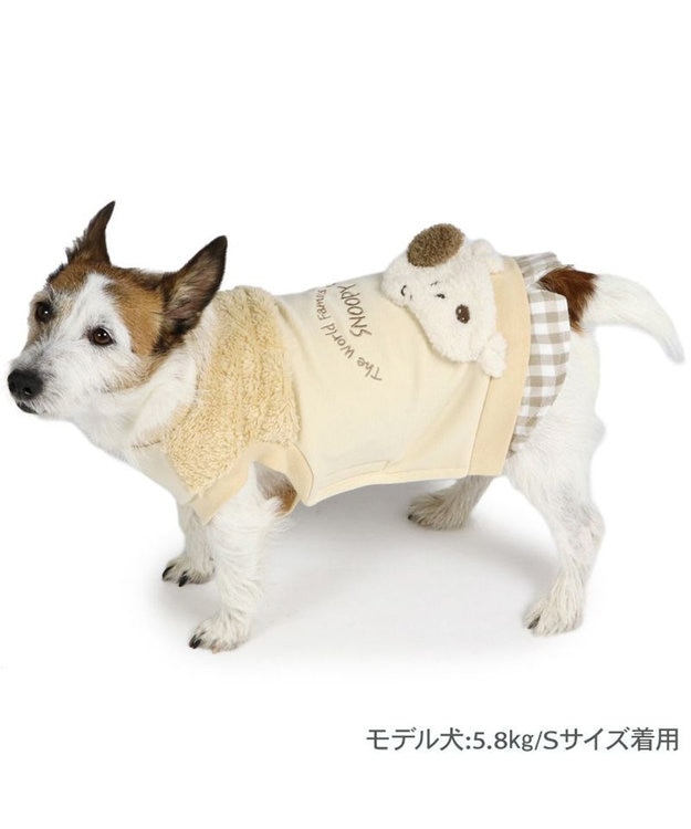 スヌーピー。 スヌーピー 脇開きトレーナー 《ベージュ》 小型犬 / PET