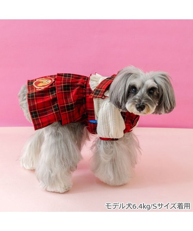 PET PARADISE ディズニー わんわん物語 レディ 赤チェック ワンピース レッド