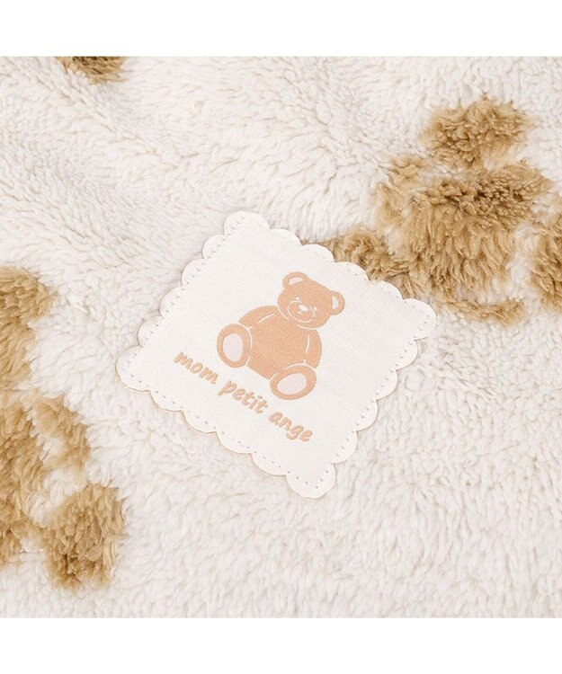 PET PARADISE ペットパラダイス くまちゃん織り 遠赤外線  筒型 寝袋   Ｍ ホワイト×ブラウン