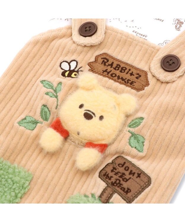 PET PARADISE ディズニー くまのプーさん すっぽり オーバーオール 小型犬 ベージュ