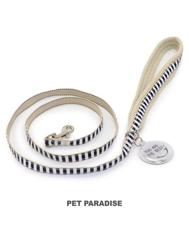 PET PARADISE 犬 リード 【４Ｓ~３Ｓ】 ボーダー 紺（ネイビー・インディゴ）