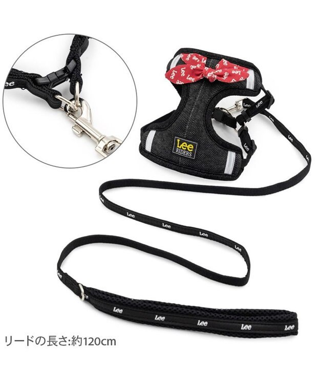 PET PARADISE Lee ループノット ハーネス＆リード 小型犬 ＳＳ ブラック