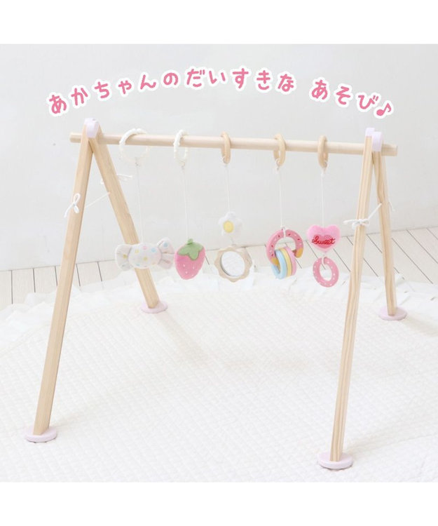 Mother garden マザーガーデン いちごの木製ベビージム 2ケ月~ -